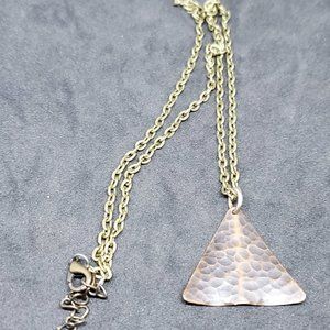 Bronze Triangle Pendant Necklace Tony Alexander 20